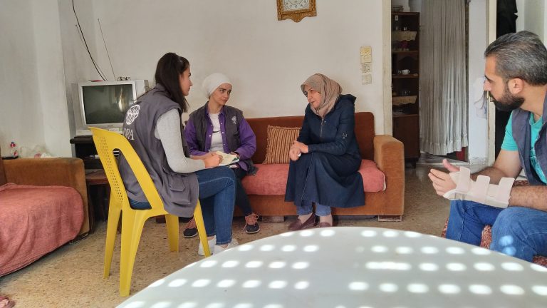 ADRA conducting door to door needs surveys in Lattakia for disability devices distribution