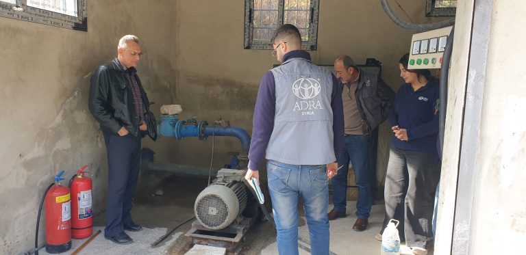 Rehabilitating a water pump station in Sqoben, Latakia